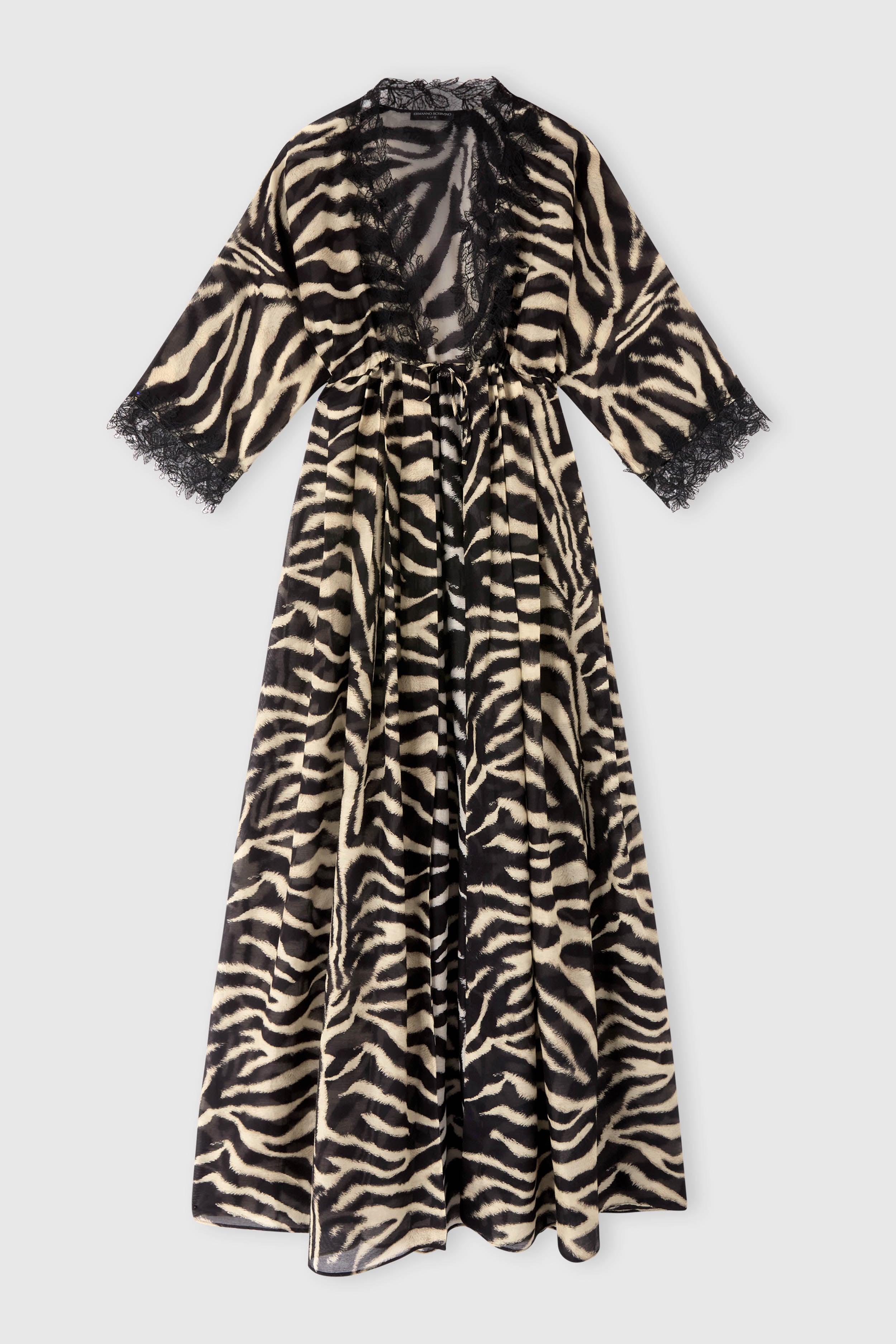 long sleeve zebra print dress cotton and silk with animalier Finish:Clear Off The Shoulder bridesmaid dresses No stretch UK 14 (US 10)