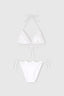 Triangle bikini with macramé lace