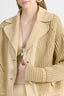 Cotton cardigan with suede leather details