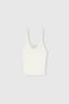 Ribbed viscose tank top