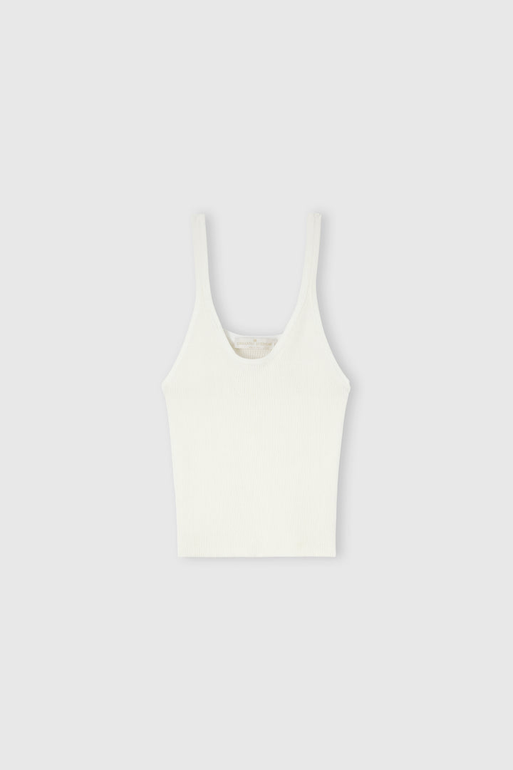 Ribbed viscose tank top