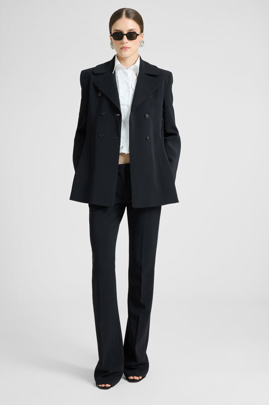 Bootcut trousers in viscose blend