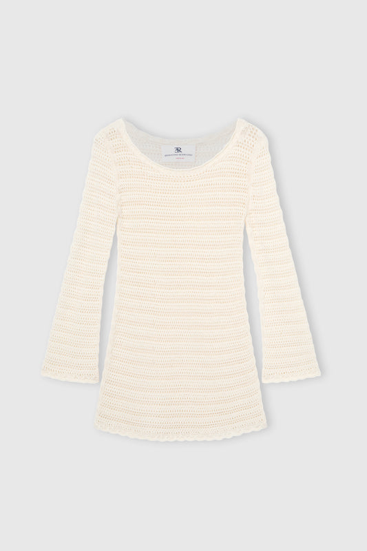 Robe courte en crochet de coton