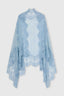 Cashmere stole with rebrodé lace