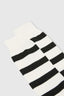 High cotton socks with bold black stripes