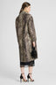 Technical mesh-effect coat with natural leopard print