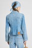 Bustier denim jacket in Vichy