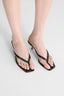 Chic thong sandal with 5 cm heel