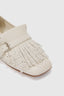 Fringed ballerina with daisy buckle
