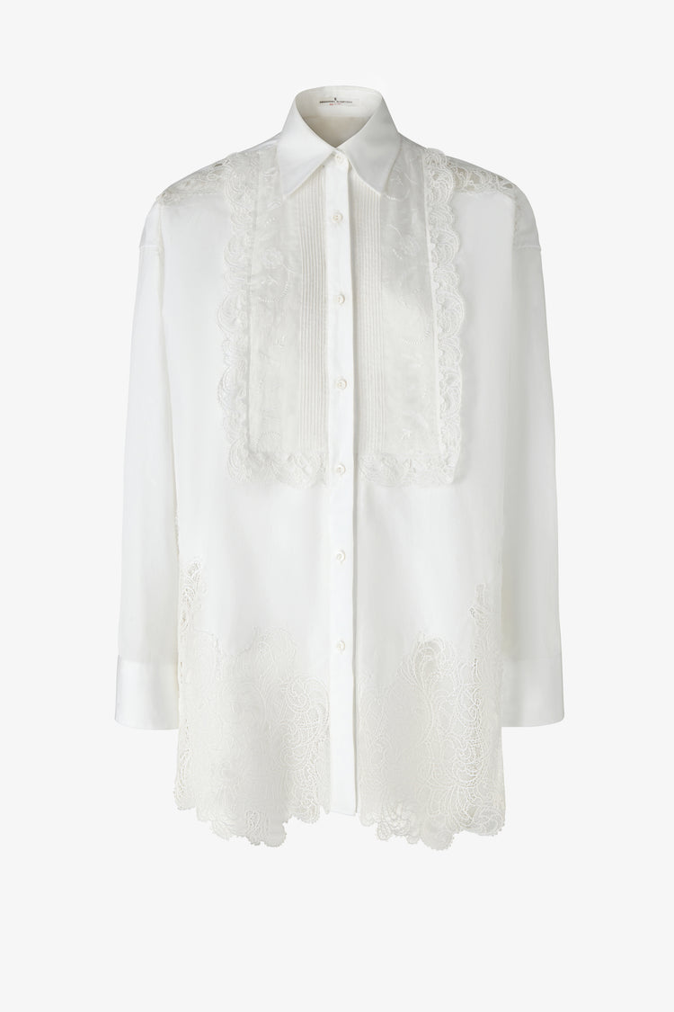 Camicia over con pizzo