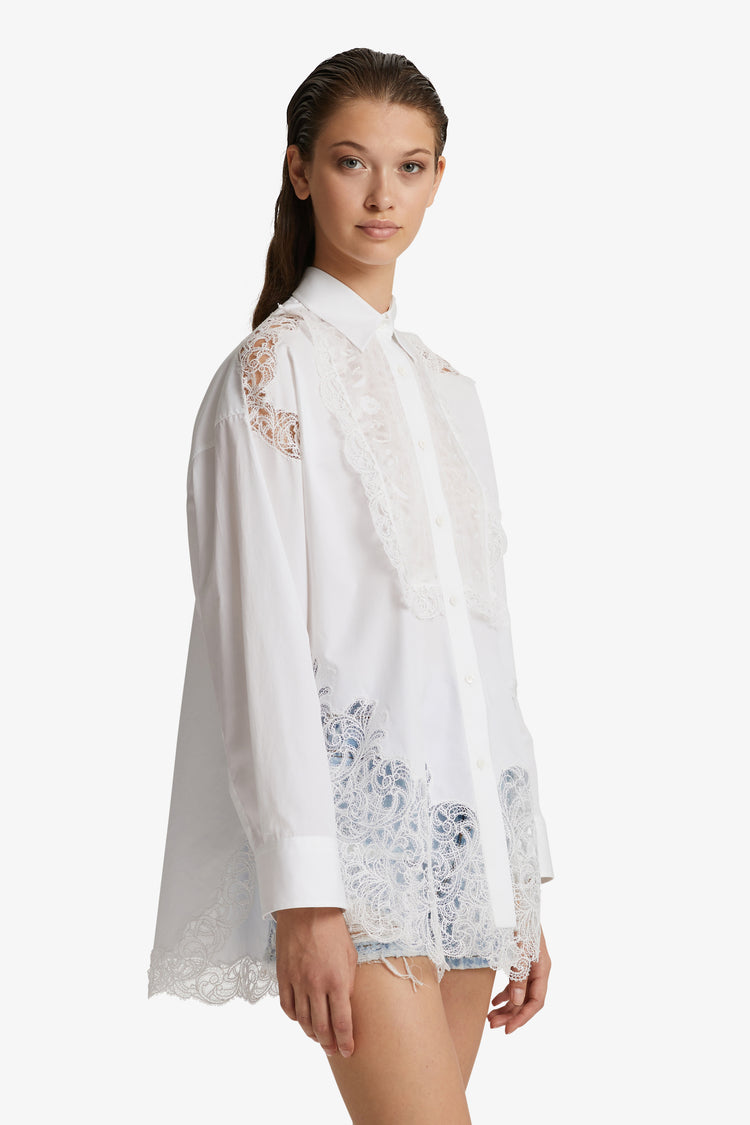 Camicia over con pizzo