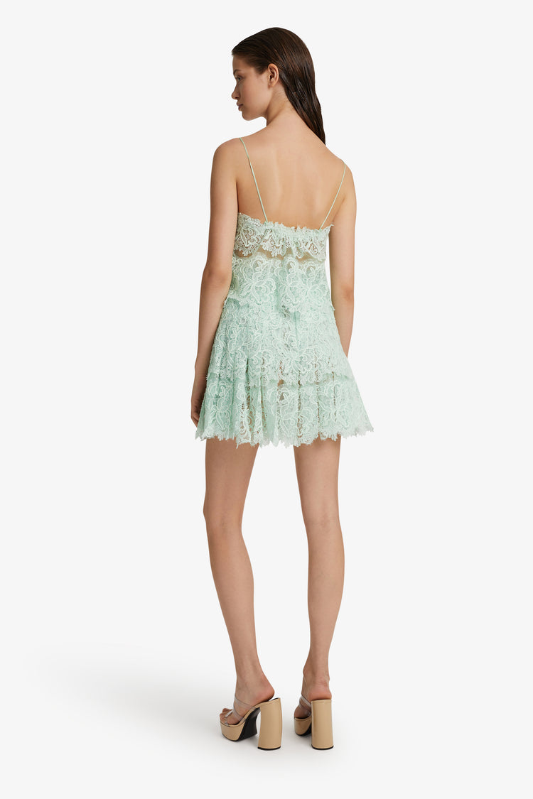 Lace mini skirt