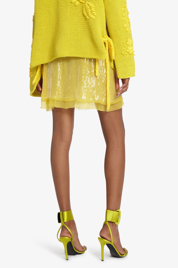 Sequinned miniskirt