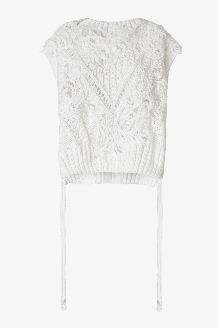 Maglia con pizzo ed intagli