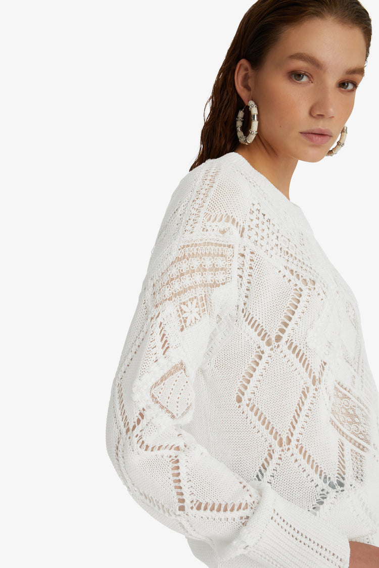 Maglia oversize traforata