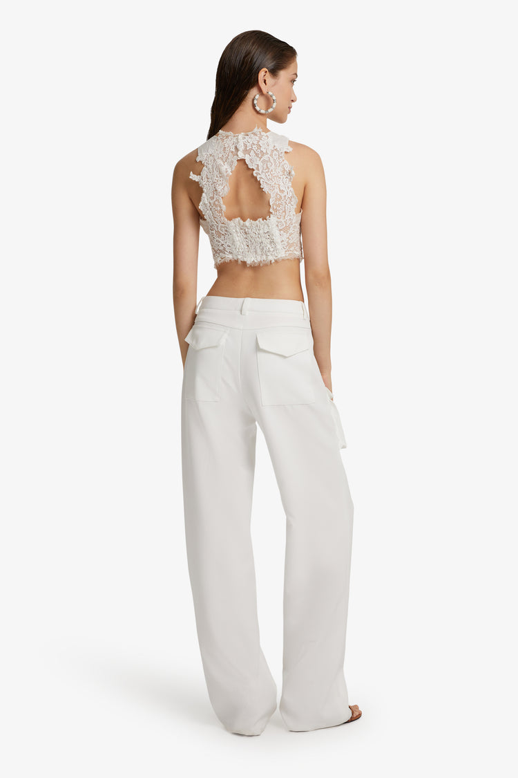 Pantalone cargo in cady
