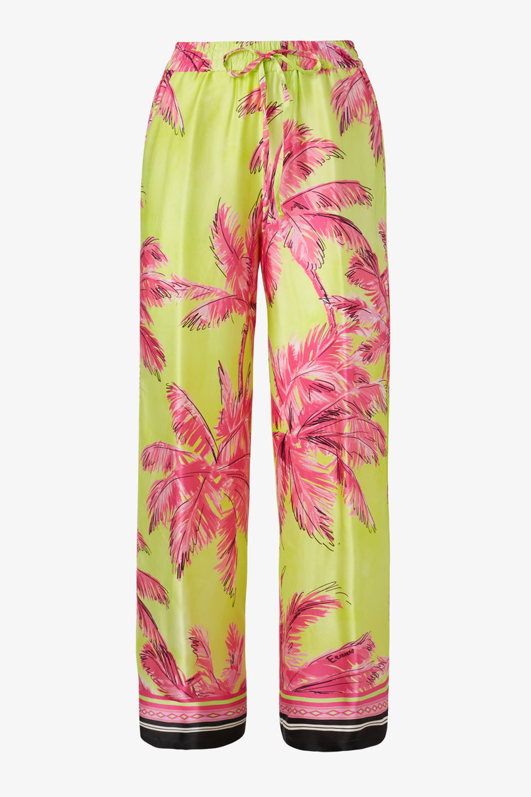 Palm tree-detail palazzo trousers
