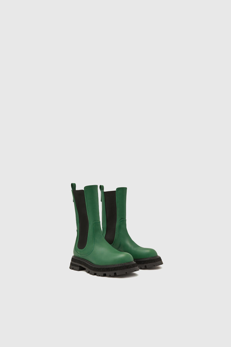 Bottes biker en cuir