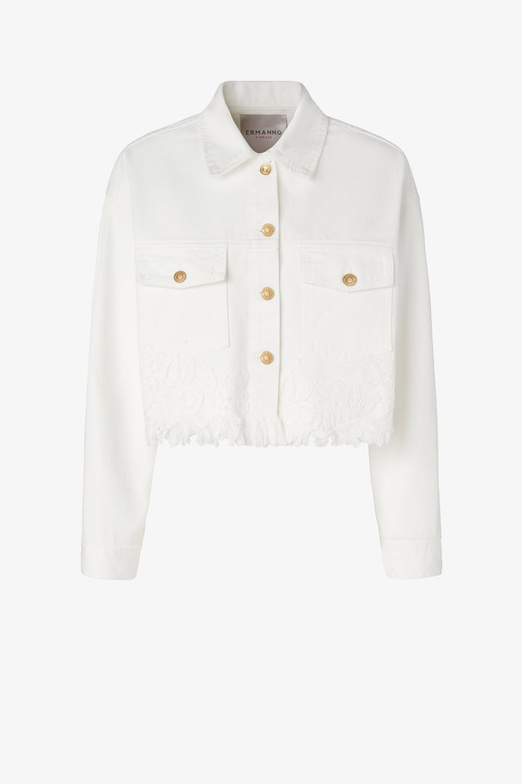 Cropped cotton jacket