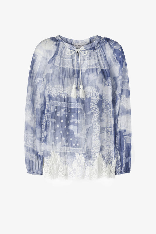 Blusa leggera stampata