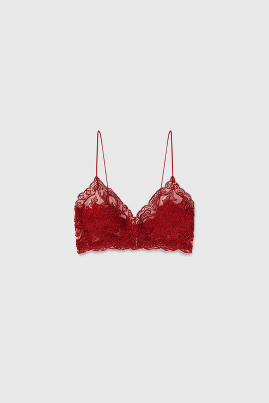 Embroidered brassiere top