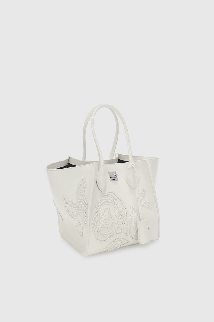 Maggie bag in leather with embroidery