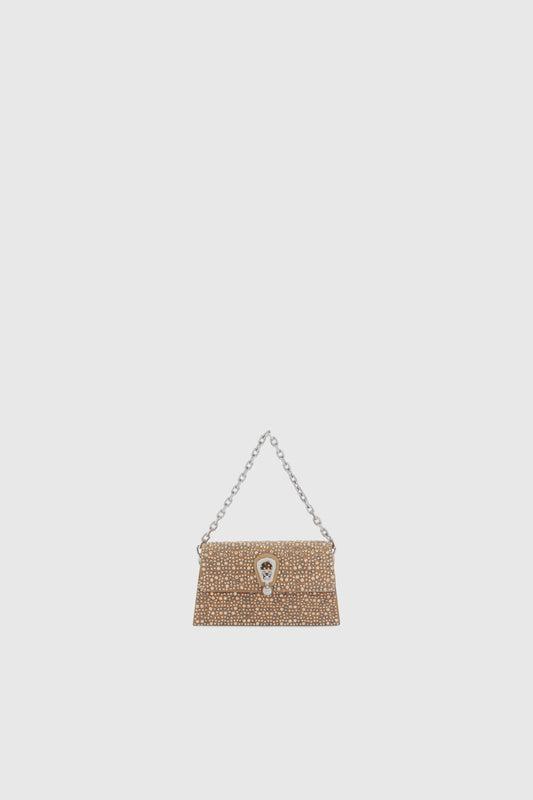 Chain and crystal-detail mini Faubourg clutch
