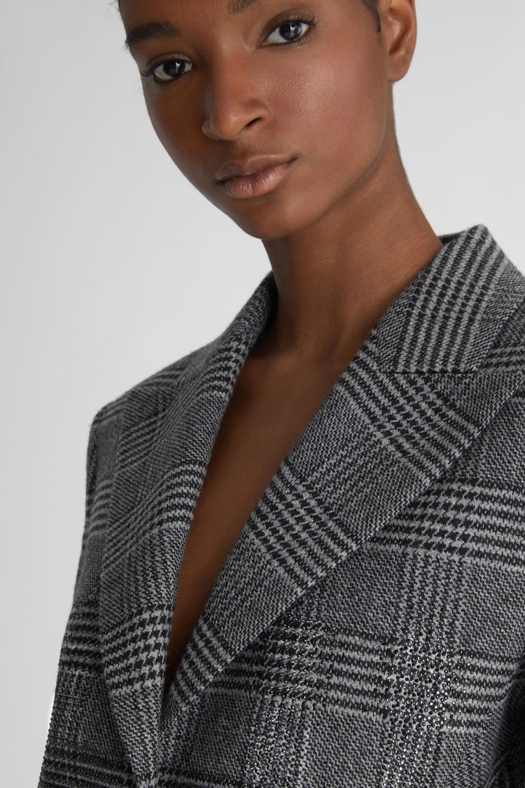 Structured Prince of Wales blazer