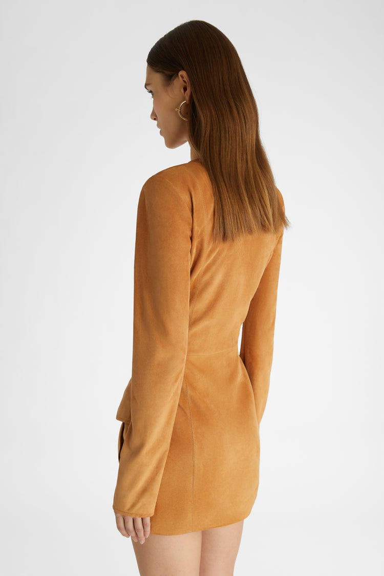 Suede sahariana dress