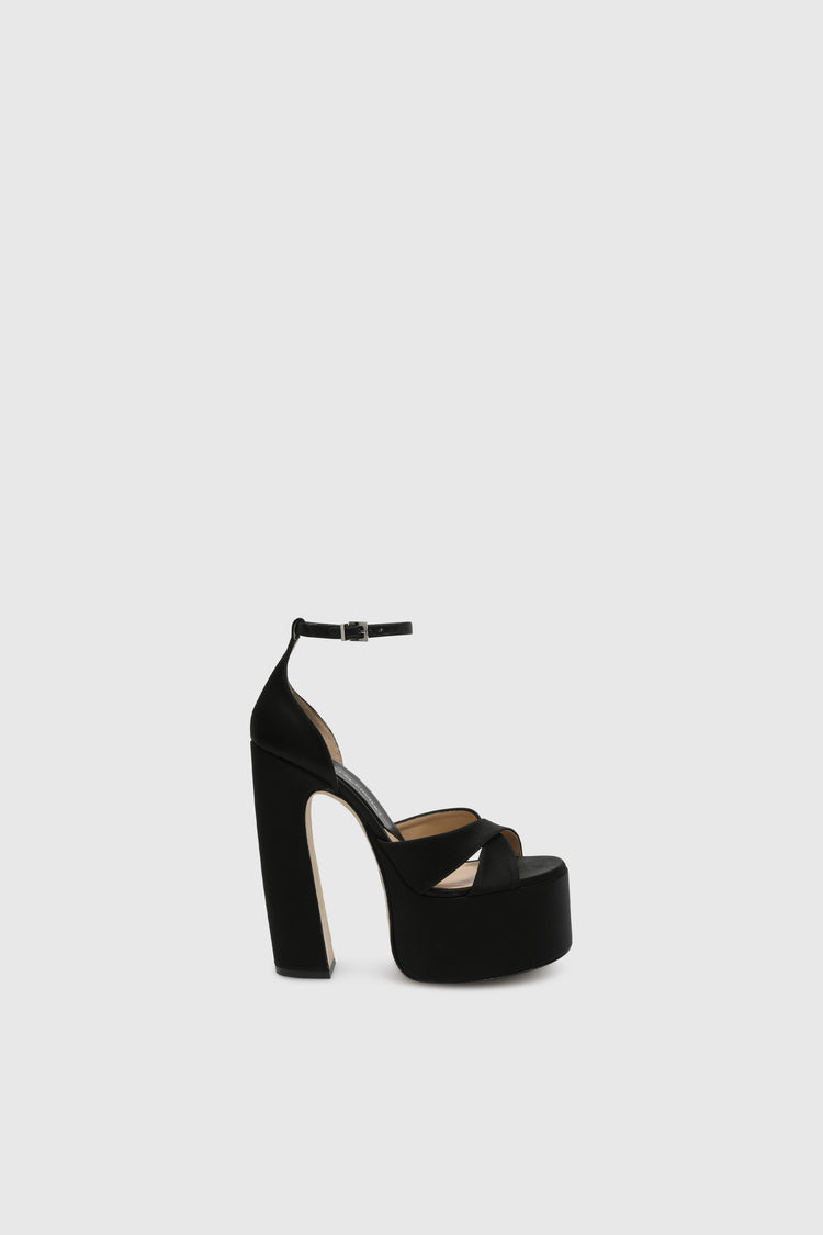 Satin platform sandal