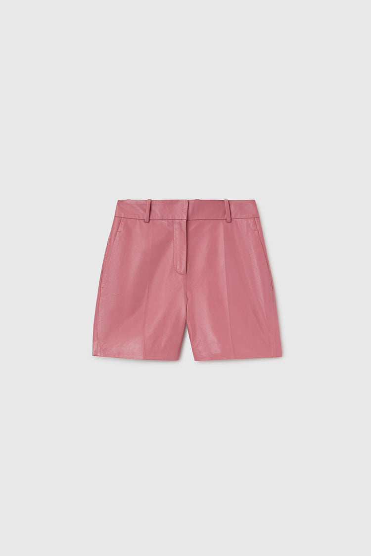 Leather bermuda shorts