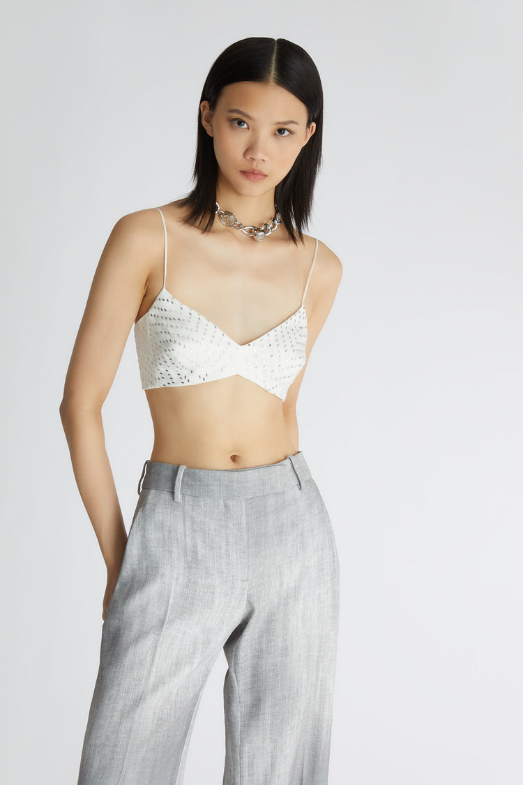 Deconstructed bustier top