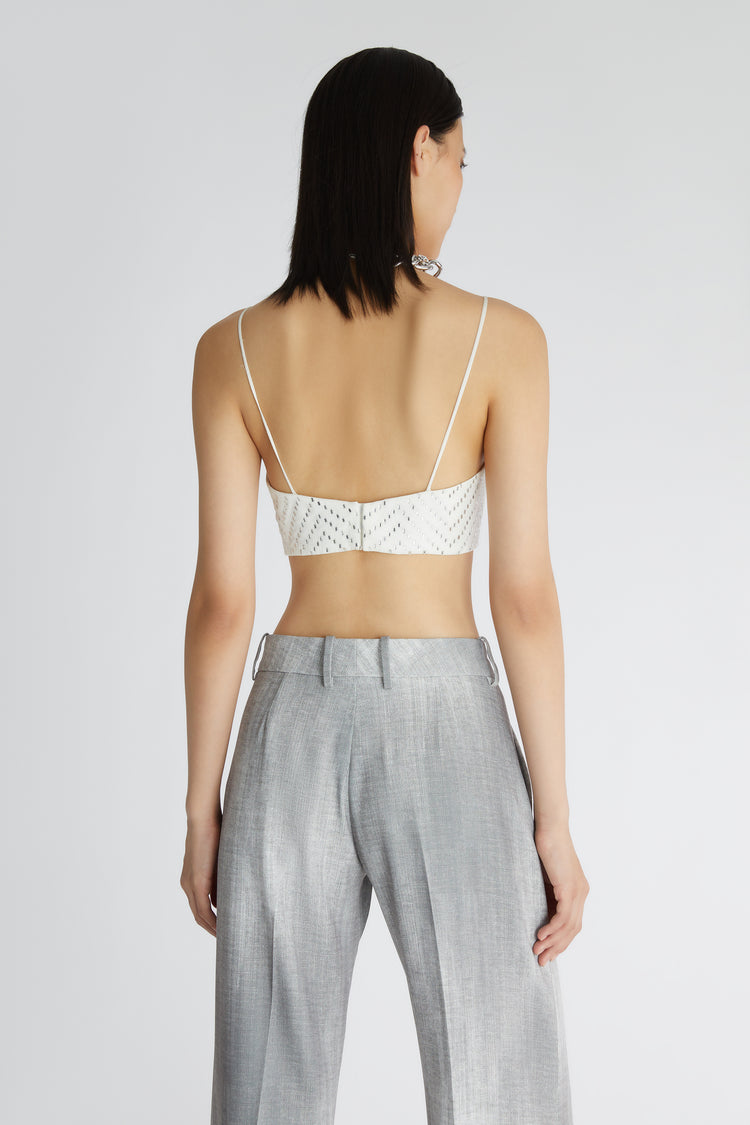 Deconstructed bustier top