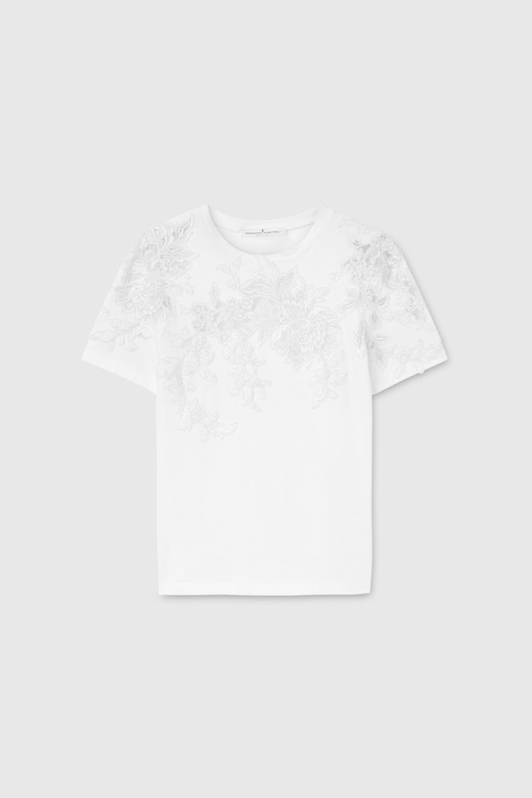 T-shirt with lace detail