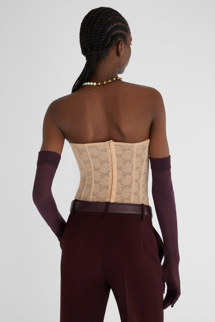 Structured lace bustier