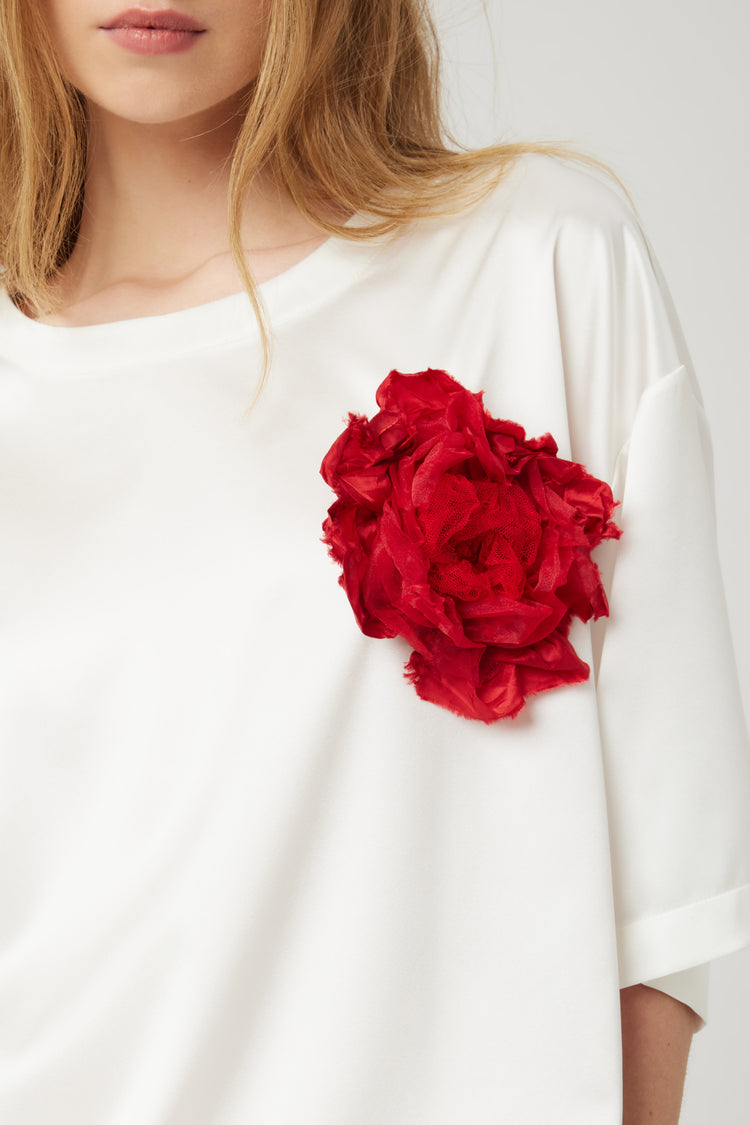 PARTY'S EXCLUSIVE CAPSULE - Handmade silk floral brooch