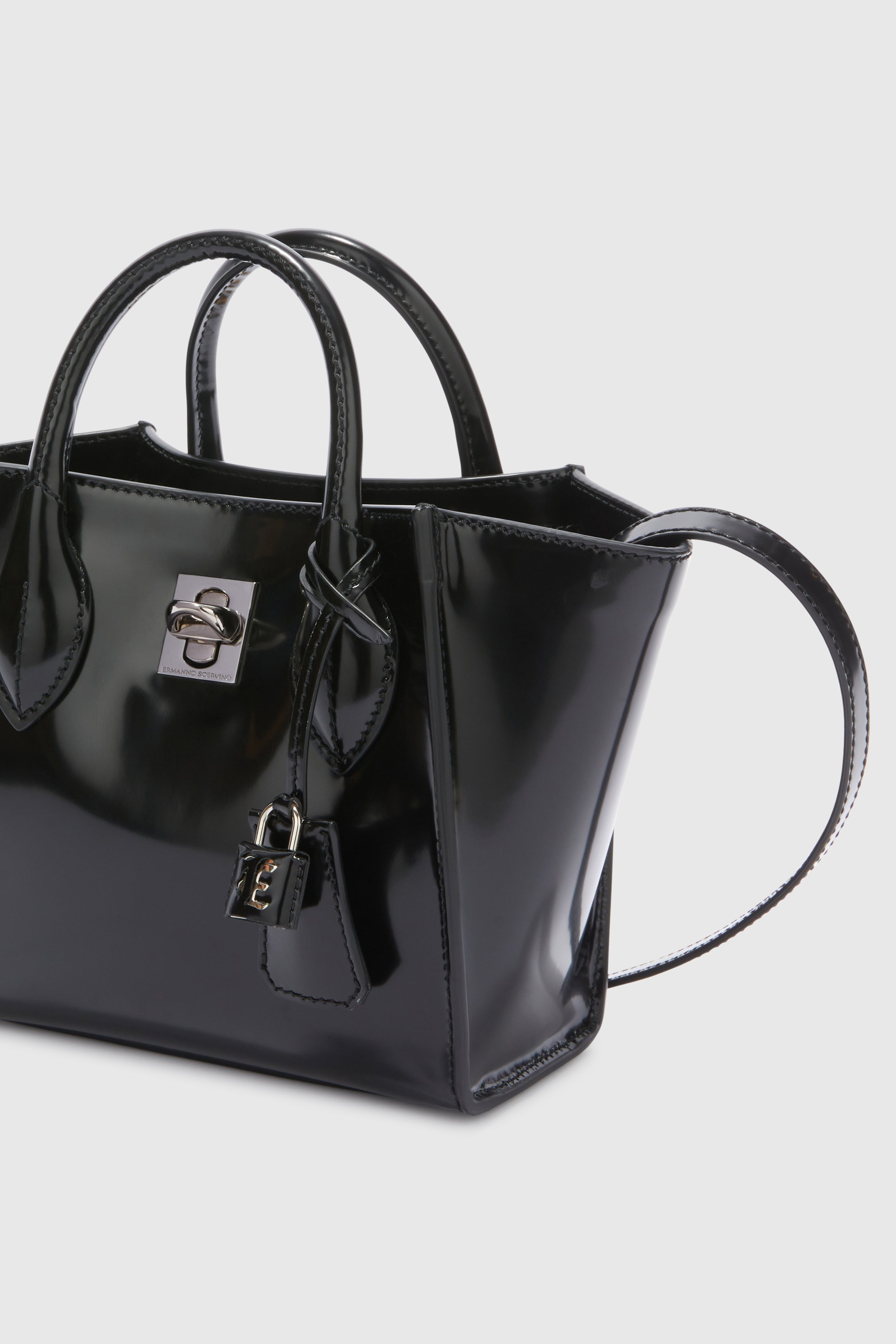 Mini Maggie black in brushed calfskin - Ermanno Scervino