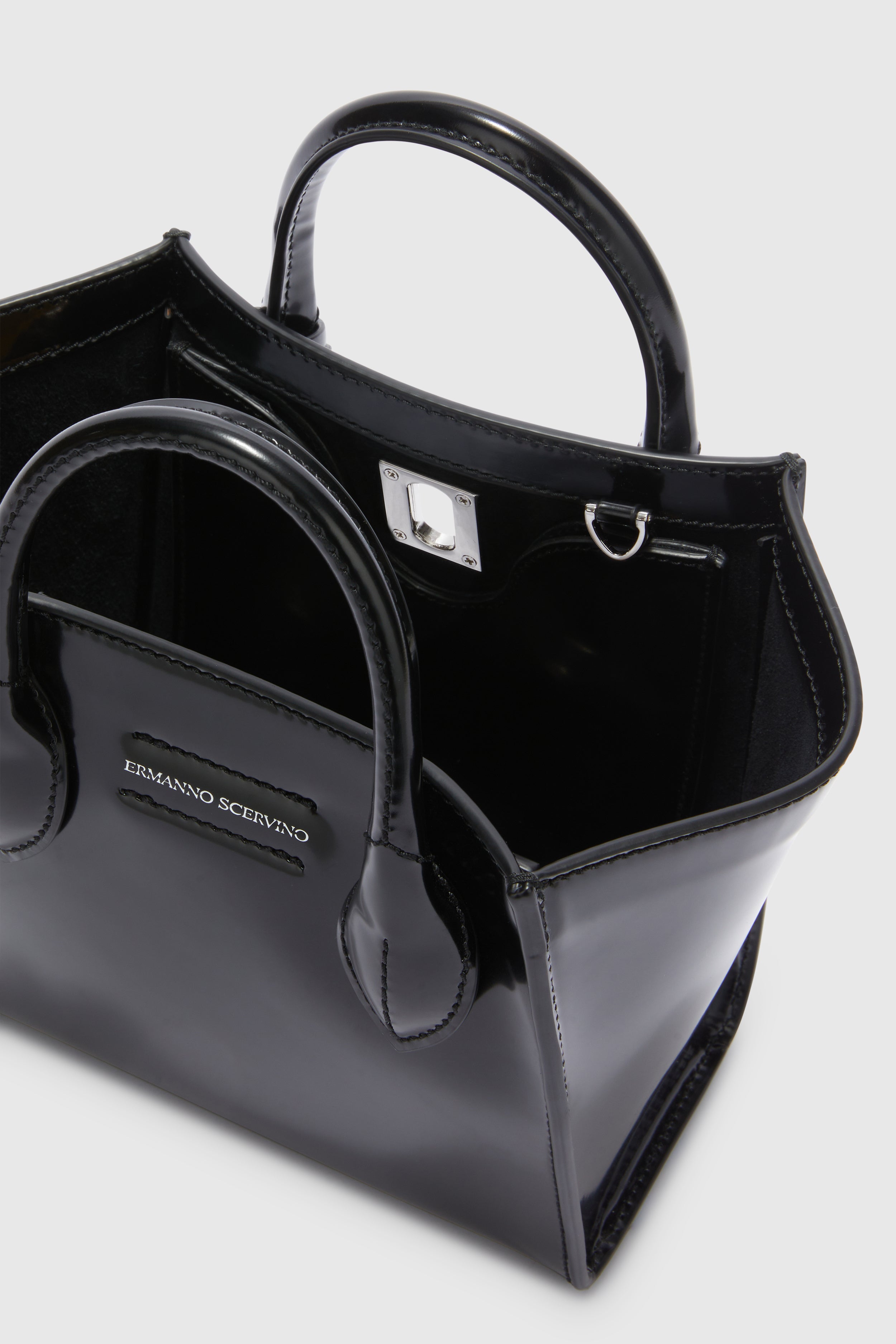 Mini Maggie black in brushed calfskin - Ermanno Scervino