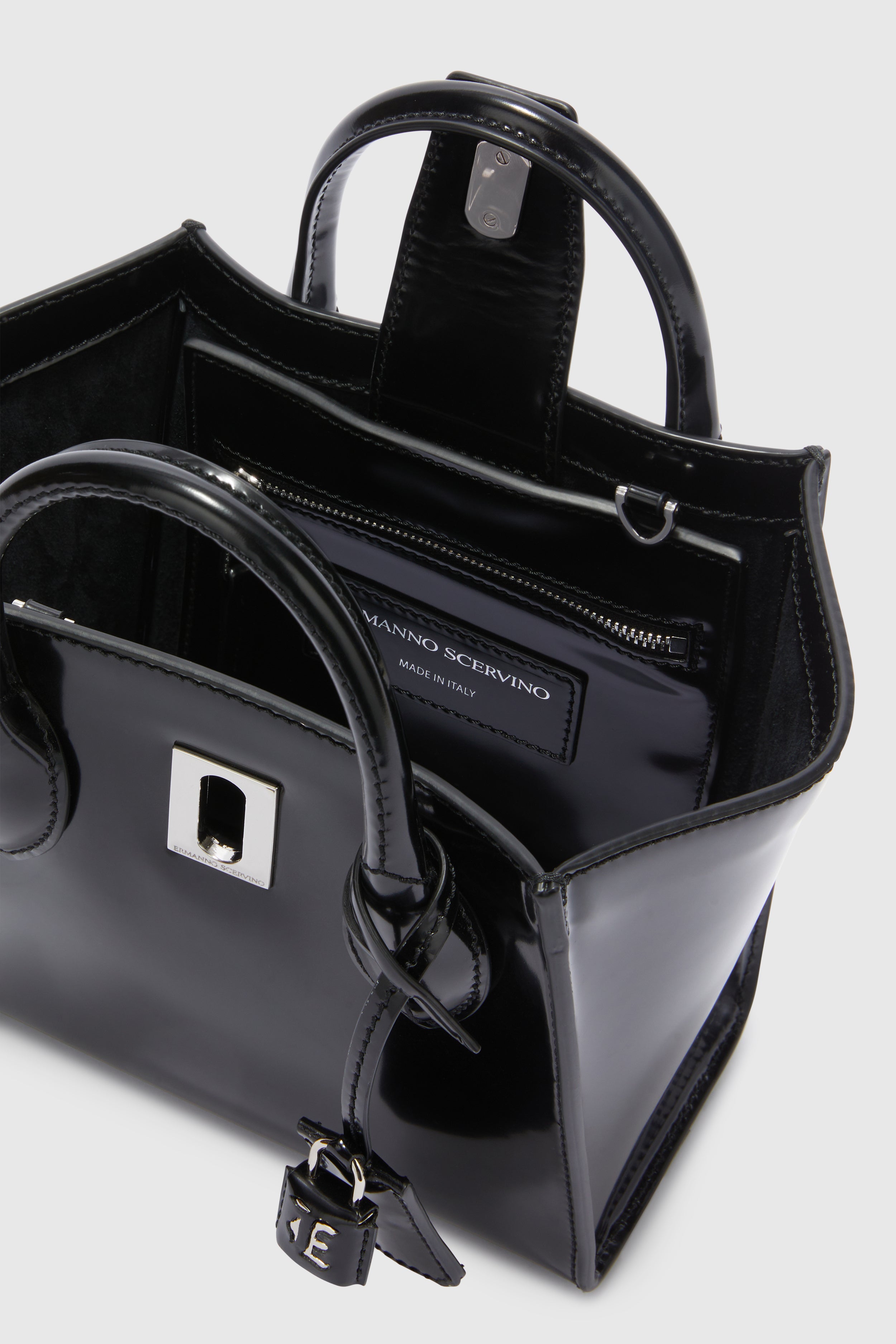 Mini Maggie black in brushed calfskin - Ermanno Scervino