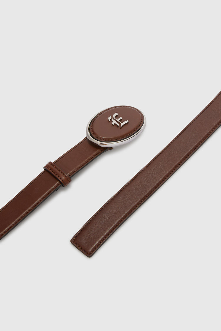 Belt with front logo