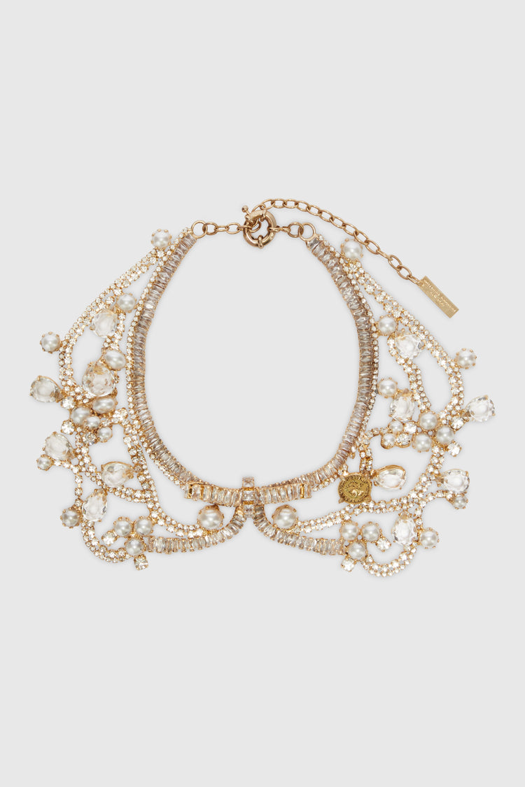 Collier avec perles et pierres