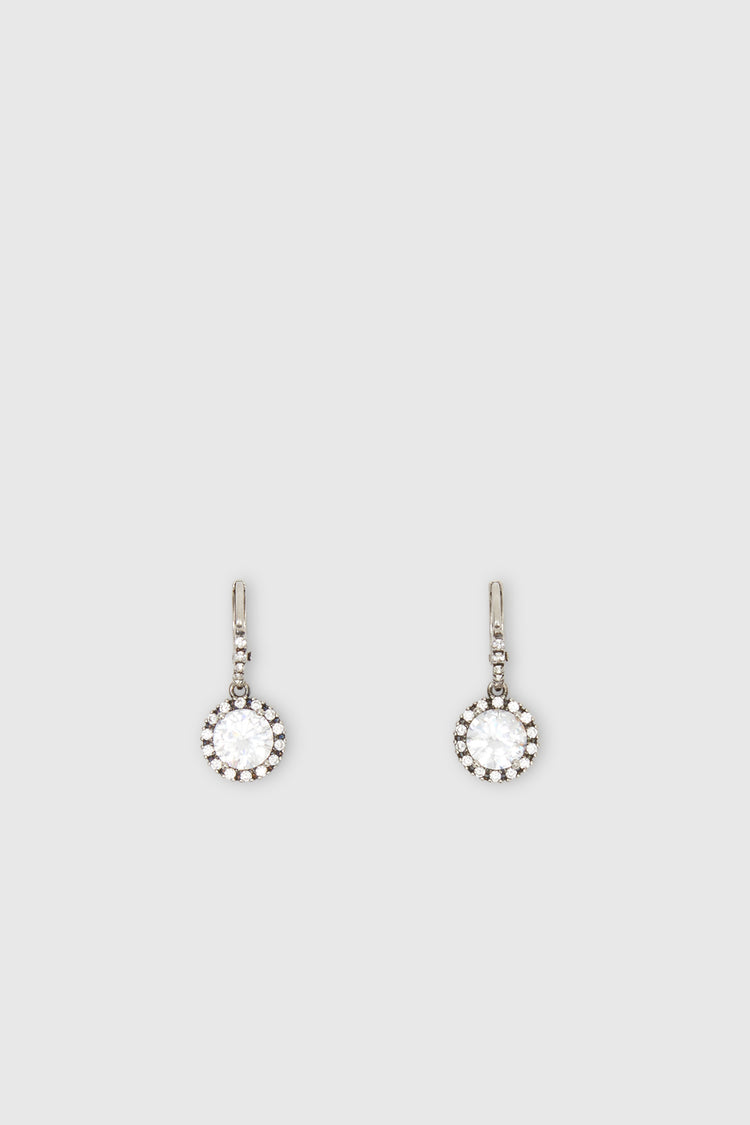 Earrings with round pendant