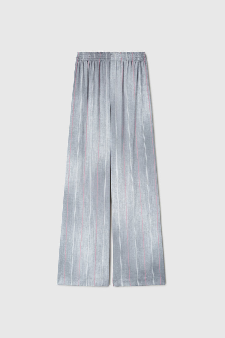 Pinstripe palazzo trousers.