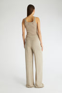 Taupe pure cashmere tank top