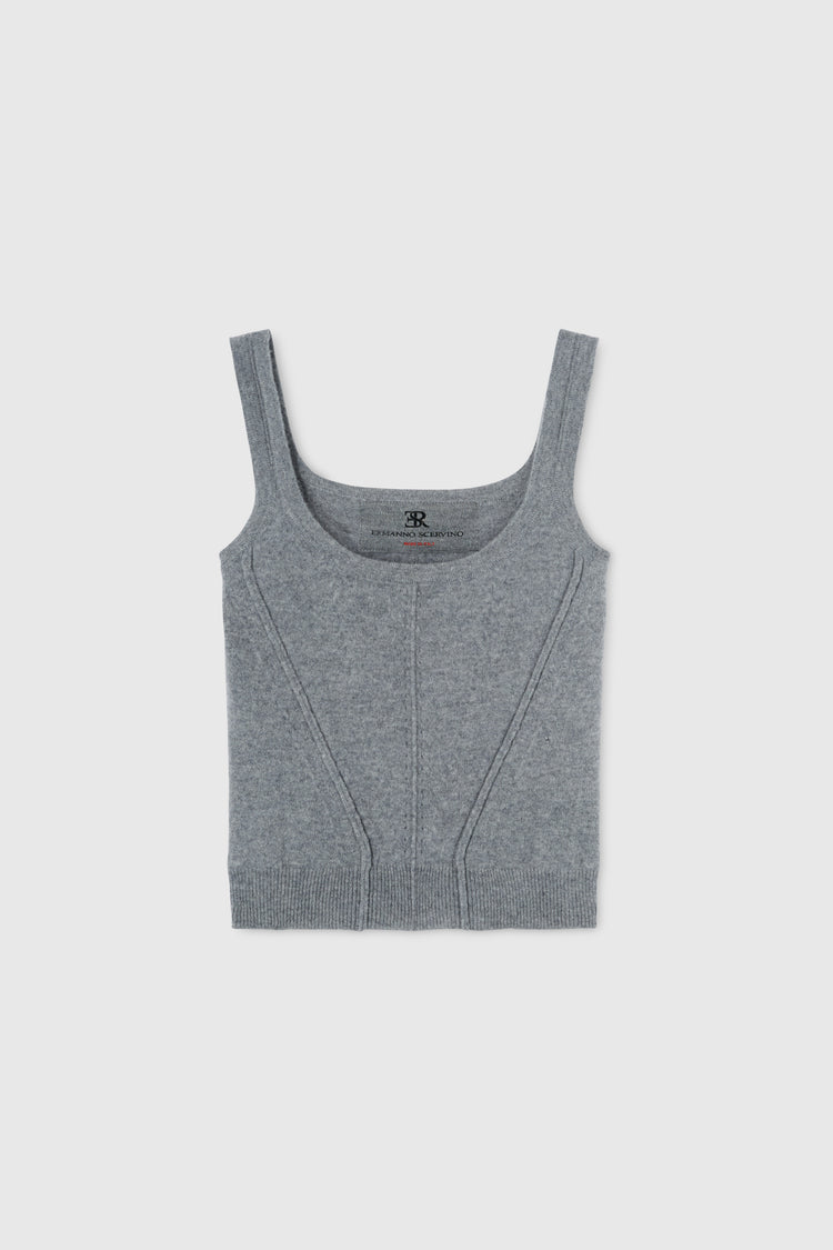 Wool and cashmere blend tank top