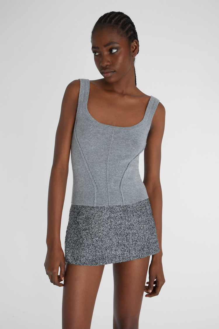 Wool and cashmere blend tank top