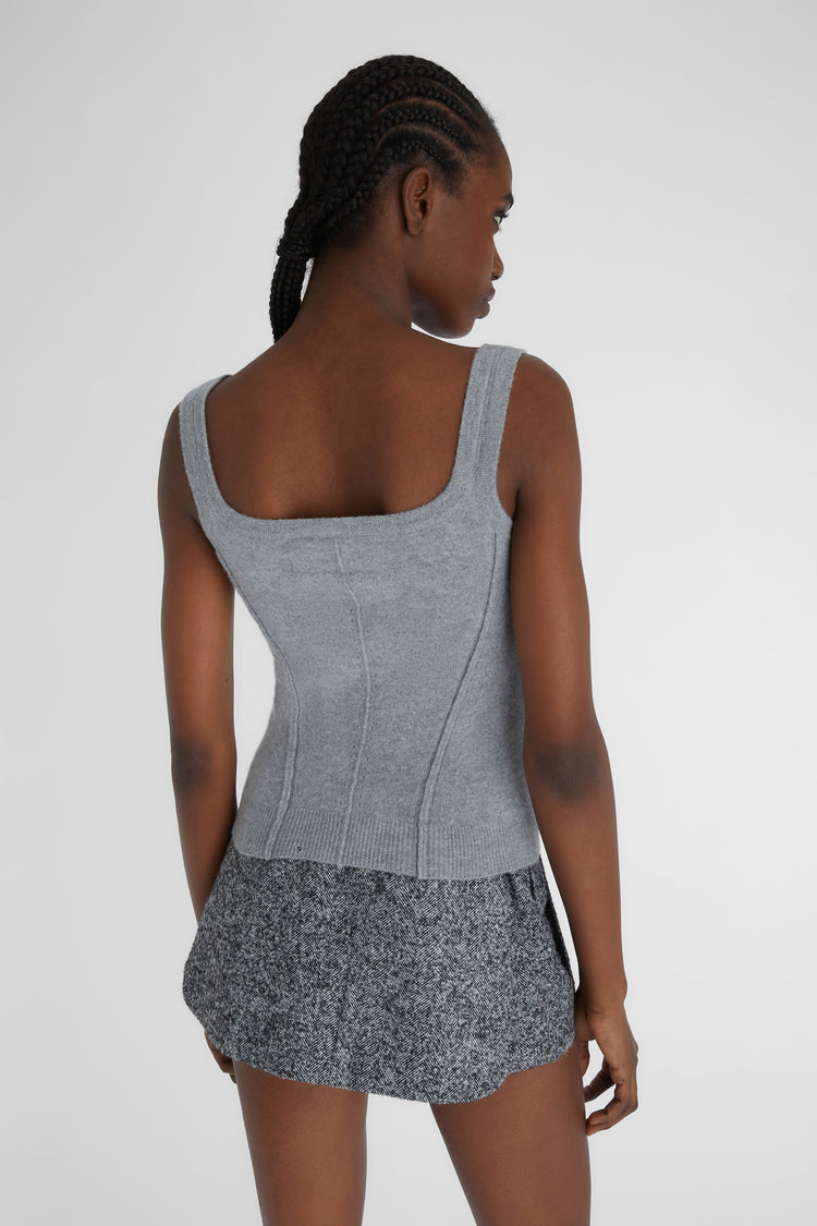 Wool and cashmere blend tank top