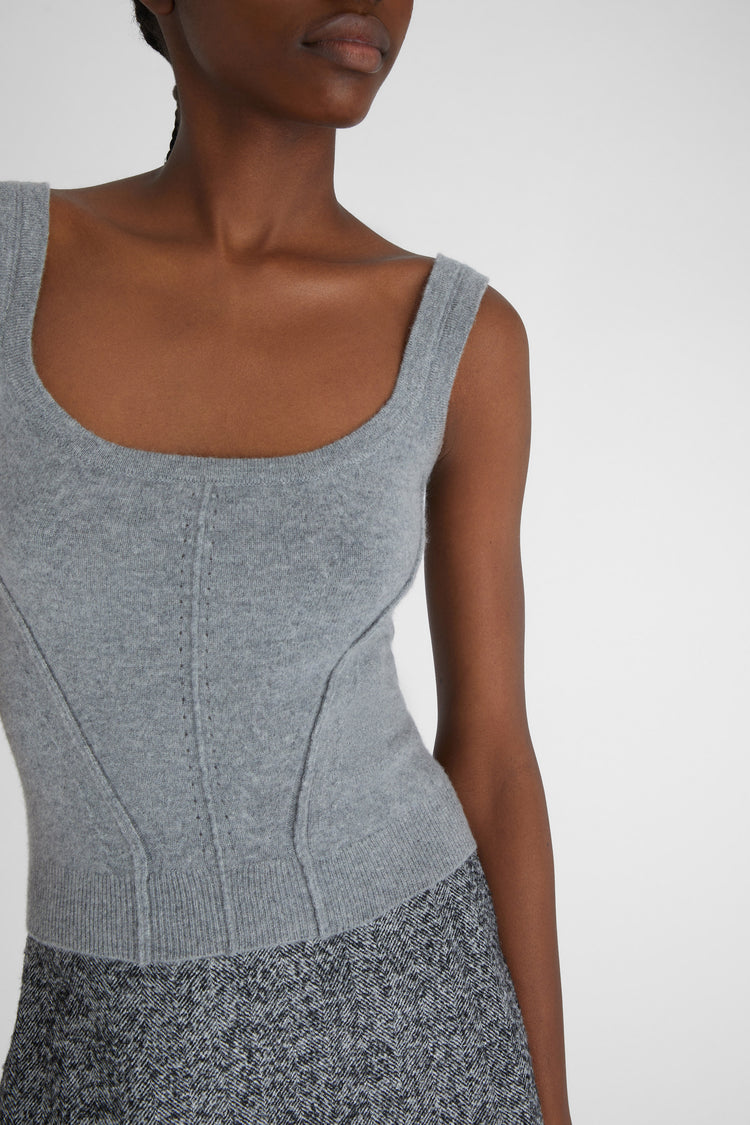 Wool and cashmere blend tank top