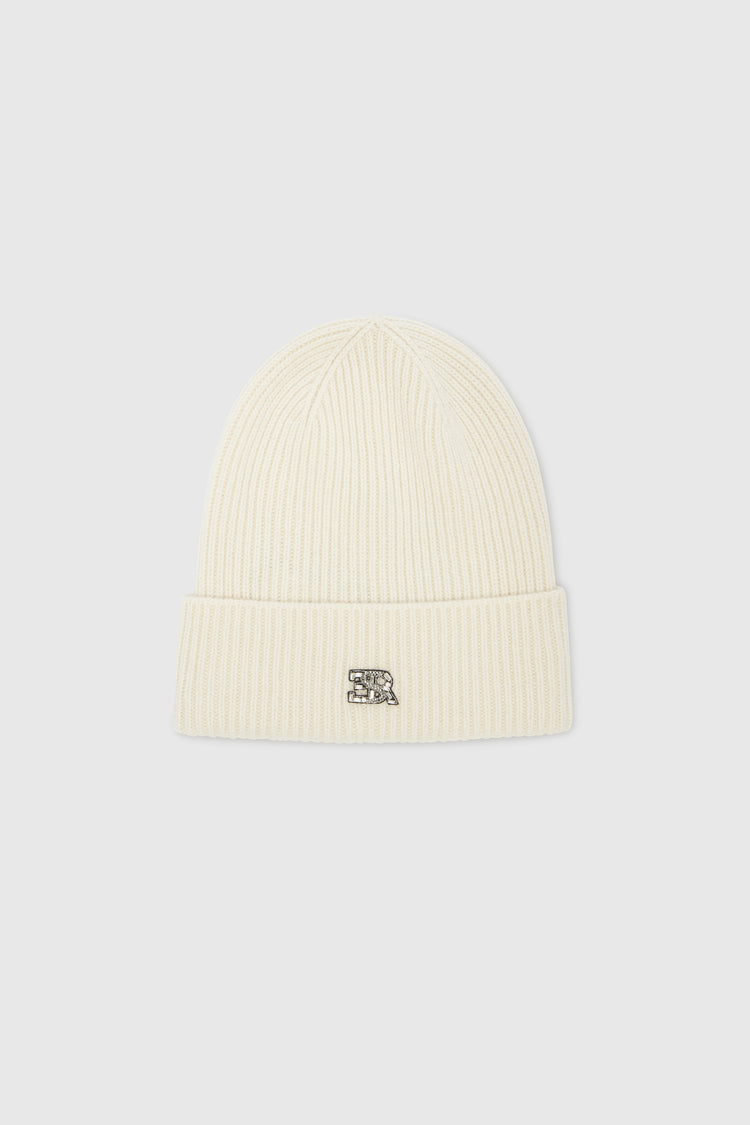 Pure cashmere hat with logo