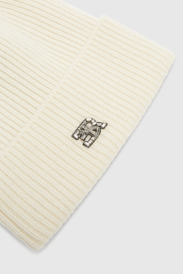 Pure cashmere hat with logo